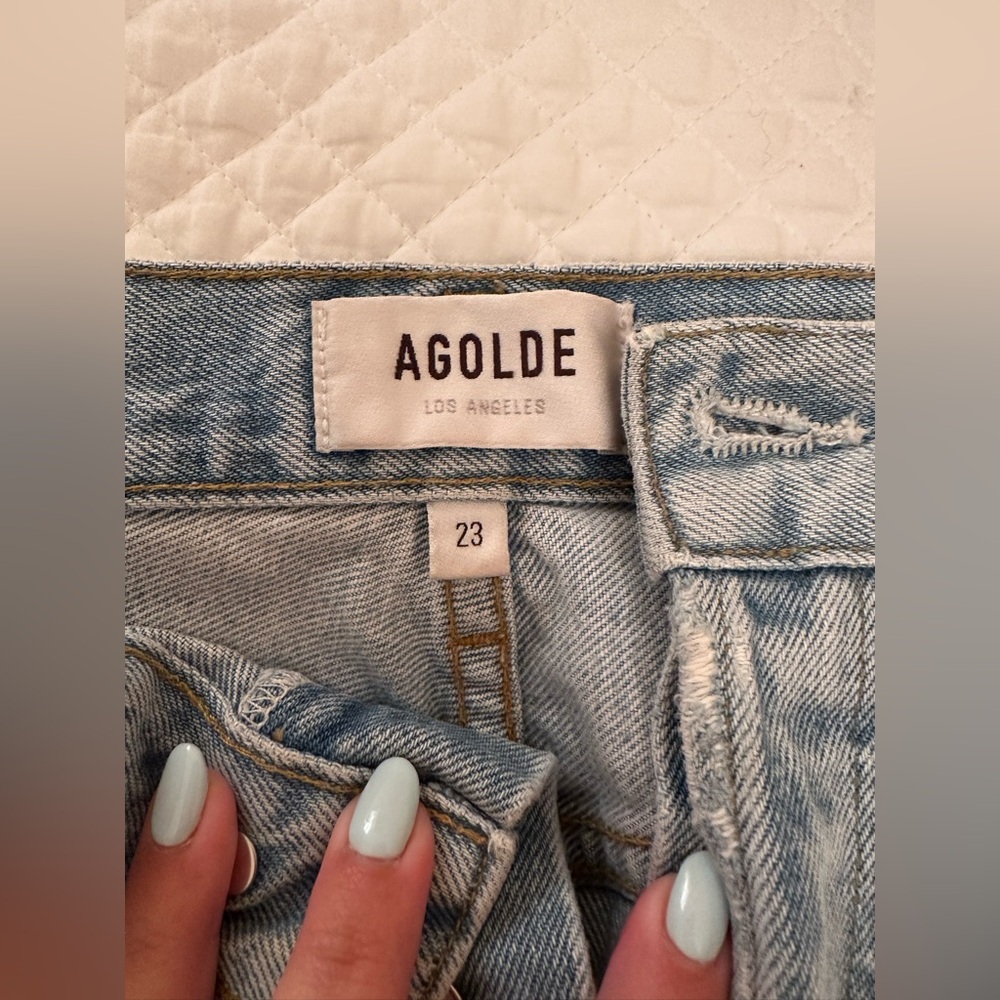 Agolde Riley High Rise Straight Crop Jeans. - Picture 4 of 4